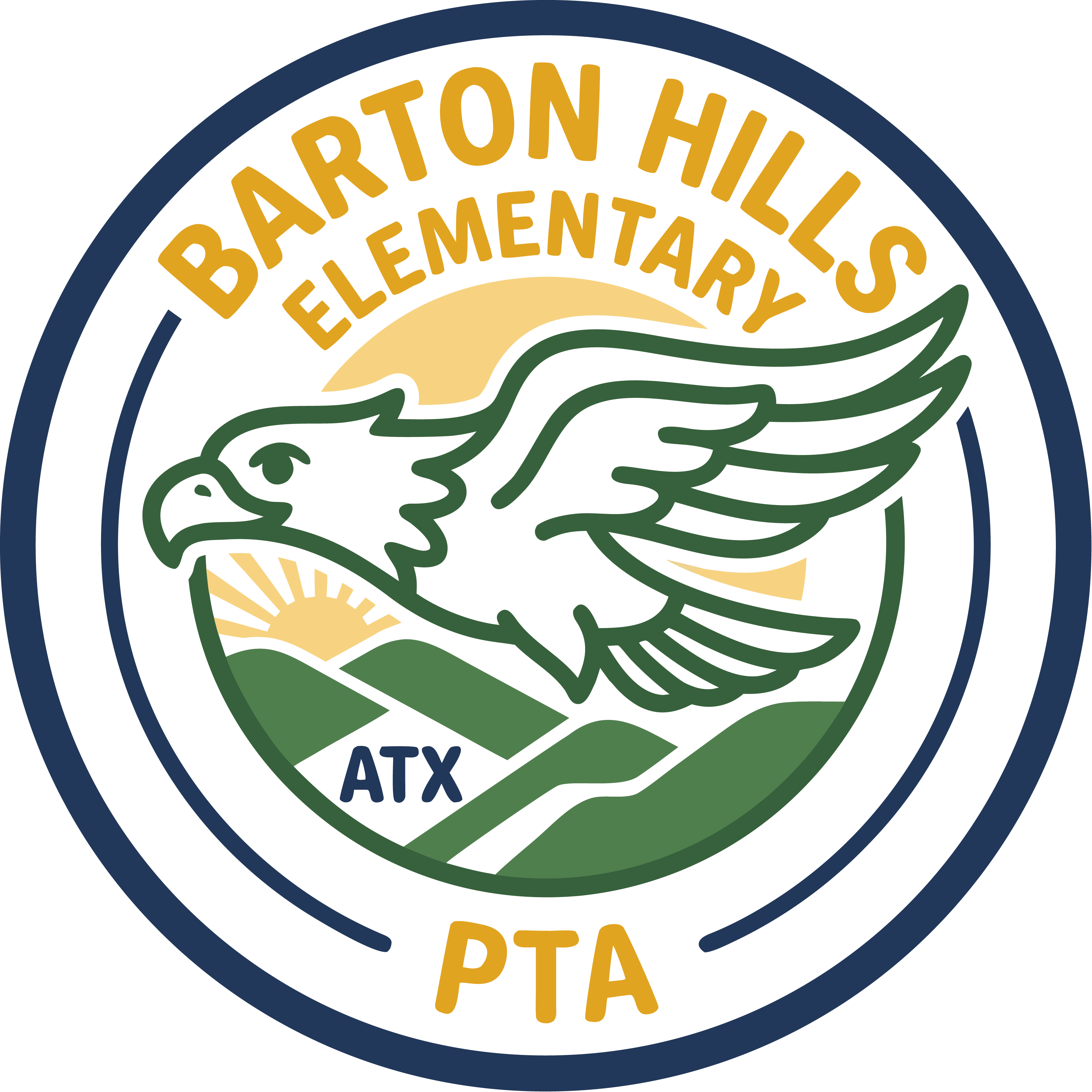 Barton Hills Elementary PTA official eagle logo
